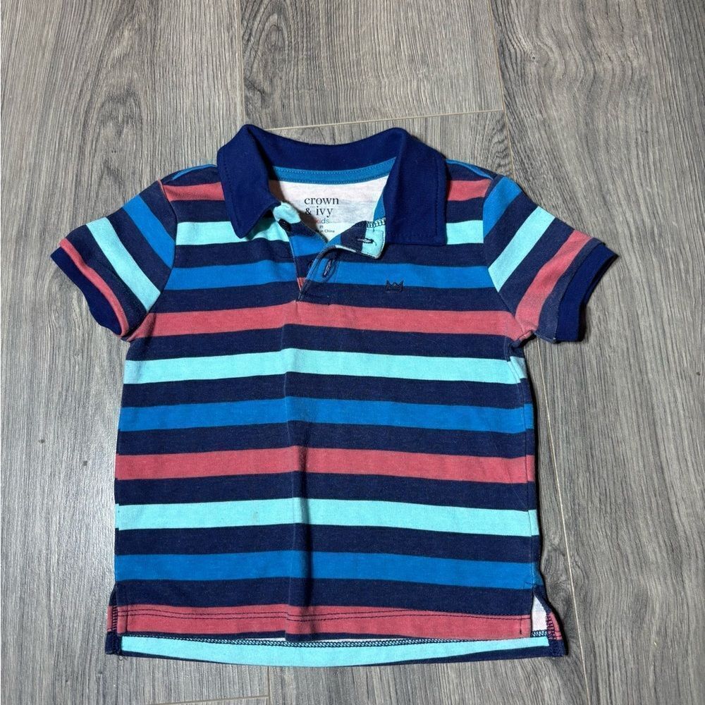 Crown & Ivy Boys Polo Shirt Size 2T Excellent Preloved Condition